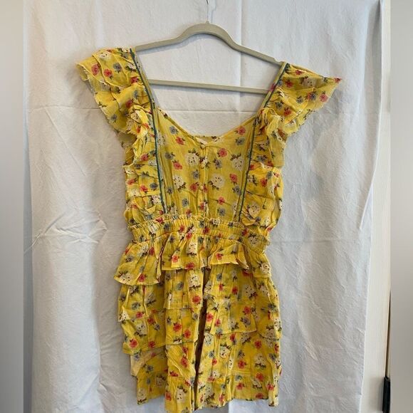 LoveShackFancy Phyllis Dress in Yellow - Picture 4 of 7
